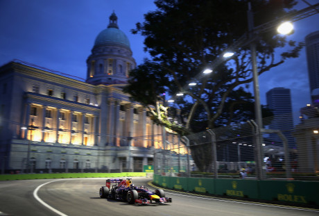 Daniel Ricciardo: recuperou posição perdida para Alonso e foi terceiro (Foto Red Bull/Getty Images)