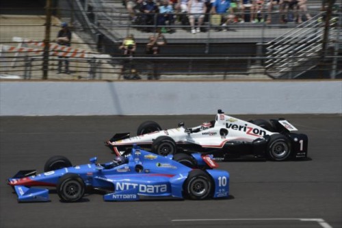 Tony Kanaan andou sempre entre os primeiros mas bateu ao sair dos boxes (foto Indicar.com/J.Haines)