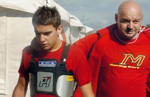 Jules e seu pai Philippe: apoio desde os tempos do kart (foto Getty Images)