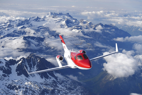 HondaJet Over Alps