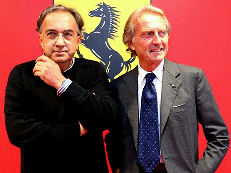 Marchionne e Montezemolo em tempos mais felizes (Foto Ferrari)
