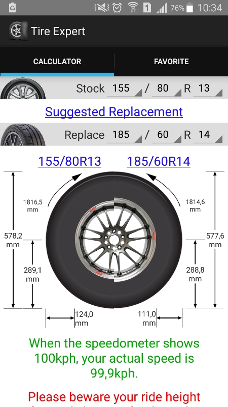 (Aplicativo Tire Expert, disponível na Google Store)